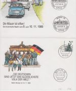 BRD/Berlin - 60+100 Pfg SWK 2 Privatganzsachen Maueröffnung Berlin/Bonn 10.11.89
