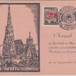 Österreich - Wien 1946 Kongress Beziehungen z. Sowjetunion Sonderkarte/FDC