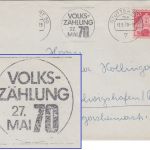 BRD - Volkszählung 27. MAI 70 Masch.werbestempel Brief Stuttgart 1970