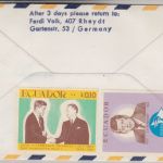 Ecuador - 1,30 $. Kennedy/Adenauer u.a. Luftpostbrief/LH-Erstflug Guayaquil 1967