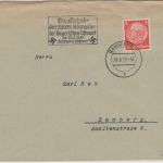 DR - Gaufahrt Alte Kämpfer Fahrbares Postamt Ortsbrief Bamberg 1939