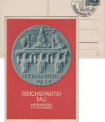 DR - Reichsparteitag Nürnberg 1937 farb. Festpostkarte m. SST