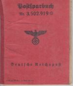 DR - Ulm Postsparkassenbuch ausgestellt 23.10.40 m. Rückzahlungsscheinen