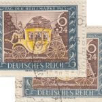 DR - 6 Pfg. Tag d. Briefmarke 2 deutlich unterschiedliche Farbtöne SST Ulm 1943