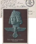 DR - Tag der Deutschen Kunst 1938 amtl. Festpostkarte SST München