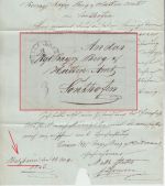 Bayern - Nellenbruck 19/8 HKS Portobrief Balzheim (Württemberg !) Sonthofen 1847