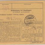 DR - 1 1/4 M. Germania 4er-Block u.a. Paketkarte Biberach (Riss) - Stetten 1922
