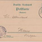 DR - Fuerth i. Bayern 2 1896 Fremdentwertung 5 Pfg. K/A Ganzsache A-Teil