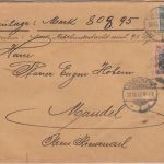 DR - 30+5 Pfg. Germania Wertbrief Kreuznach - Mandel 1912
