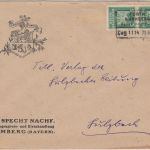 DR - Furth Nürnberg Zug 1114 Bahnpost-Ra4 Firmenbrief Amberg - Sulzbach 1924