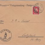 DR - 10 Pfg. Adler Perfin "FVS" Brief Stuttgart - Sulzbach 1925