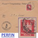 DR - 10 Pfg. Adler Perfin "FVS" Brief Stuttgart - Sulzbach 1925
