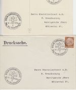 DR - Berlin Fahrbares Postamt Tag d. Briefmarke 1938 3 versch. SST Drucksachen