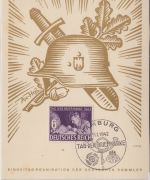 DR - Tag der Briefmarke 1942 Schmuckkarte/Ersttag SST Hamburg 11.1.42