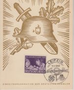 DR - Tag der Briefmarke 1942 Schmuckkarte/Ersttag SST Leipzig 11.1.42