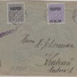 Österreich - Flugpost Wien-Krakau 21.5.18 Luftpostbrief Satzfrankatur