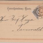 Österreich - 1 Kr. Halbierung + Ganzsache Tannwald-Schumburg 30.1.1901