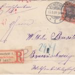 DR - 30 Pfg. Germania/Reichspost Einschreibebrief Remscheid - Braunschweig 1901