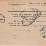 DR - 2x80+60 Pfg. Germania Paketkarte i.d. TÜRKEI Würselen - Konstantinopel 1918