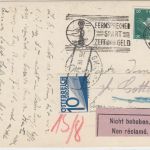 DR/Österreich - 8 Pfg. Ebert Karte n. Gmunden/postlagernd 10g Lagergebühr 1930