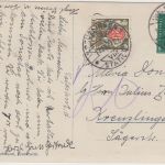 DR/Schweiz - 8 Pfg. Ebert Karte Waldshut - Kreuzlingen 1929 20 Rp. Nachporto