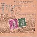DR - 2x80+40+5 Pfg. AH Dringend-Wertpaketkarte Sulzbach-Rosenberg 1944