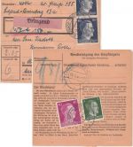 DR - 2x80+40+5 Pfg. AH Dringend-Wertpaketkarte Sulzbach-Rosenberg 1944