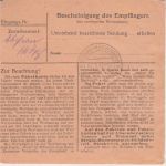 DR - Strümpfelbrunn Wertpaketkarte n. Straßburg 1943 - Absender !