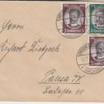 DR - 2x3+6 Pfg. Kolonialforscher brief Oberwiesenthal - Pausa 1934