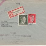 DR - 30+8 Pfg. AH Orts-Einschreibebrief Teplitz-Schönau 2 - 1942 - Absender !