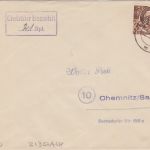 FZ/Württ. - Biberach 1948 Teilbarfrankatur Brief n. Chemnitz