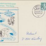 DDR/VGO - 1. Helicopterflug Ilmenau Nürnberg Sonderkarte 1990