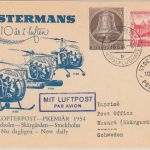 Berlin - Helikopterpost Stockholm Skärgarden Schmuckkarte Zuleitungspost 1954