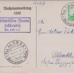 DR - Reichshandwerkertag 1936 farb. Sonderkarte SST Frankfurt a/M.