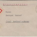 DDR - Burkau ü. Bischofswerda Poststelle I Einschreibebrief n. Sohland 1955
