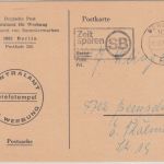 DDR - Berlin 1971 Postsache Zenstralamt f. Werbung n. Bernsdorf