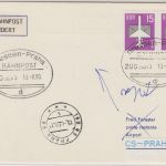 DDR - Dresden Prag Bahnpost Zug 00073 Karte n. TSCHECHIEN 1990