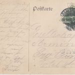 Baden-Württemberg - Karlsruhe Schloss-Turm "Schilf"-Passepartout sw-AK 1908