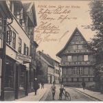Niedersachsen - Alfeld Straßenansicht Buchhandlung sw-AK gelaufen/Feldpost 1918