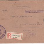 DR-Infla - 1 M.+10 Pfg. Dienst Einschreibebrief Karlsruhe - Baden-Baden 1920