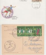 Handball - 9 Belege (Island, Dänemark, UdSSR, BRD etc.) ex 1971/2005