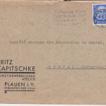 DR - 25 Pfg. Hindenburg Brief n. BELGIEN Plauen - Genval 1933 Zollverschluss