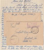 DR - Gröditz ü. Löbau Landpost-Ra2 Feldpostbrief (Italien/01235B) n Limbach 1943