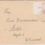 DDR - 20 Pfg. Tag d. Briefmarke Brief Poststelle I Cämmerswalde ü. Freiberg 1956