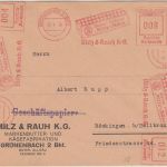 DR - Grönenbach 1938 4+8+12 Pfg. AFS Allgäuer Limburger Firmenbrief Milz&Rauh