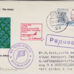 Schweden - 1,30 Kr. Gustaf de Laval Schiffspostbrief Zuleitung LH-Erstflug 1978
