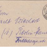 SBZ - (3b) Binz Rügen Sonne Wasser Wald 1950 Handwerbestempel Brief n. Berlin