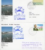 Portugal/BRD - LH-Erstflug Faro-Düsseldorf-Faro 1990 4 Luftpostkarten