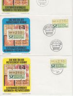 BRD - ATM Erstausgabe 2. Jan 1981 14 Schmuck-FDC/versch. Stempel/Orte