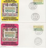 BRD - ATM Erstausgabe 2. Jan 1981 14 Schmuck-FDC/versch. Stempel/Orte